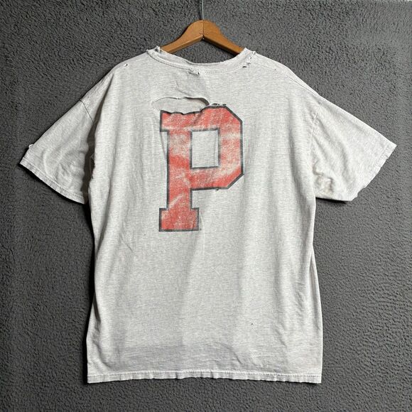 Vintage Champion Princeton University Thrashed T Shirt Grunge Burnout Distressed - Picture 1 of 12